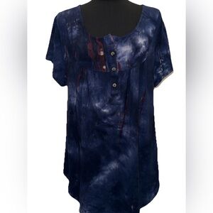 AMCLOS Women's Shortsleeved Multicolored Pullover Blouse, Size 2XL, NWT